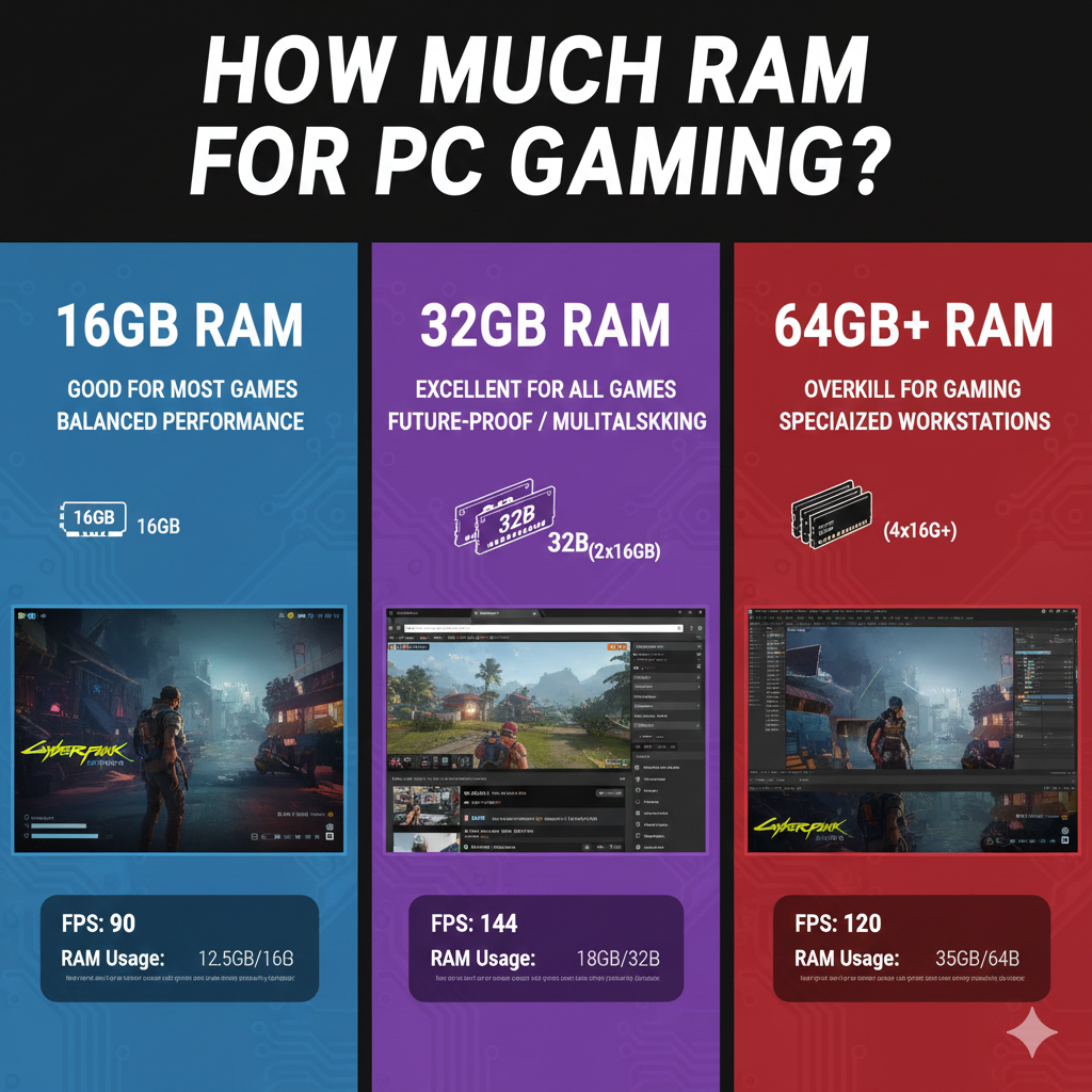 How Much RAM for PC Gaming? Practical Answer for 2026 Builds 1 How Much RAM for PC Gaming